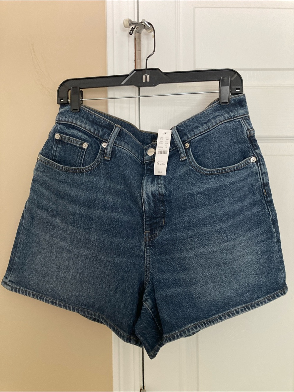 JCrew high rise denim shorts